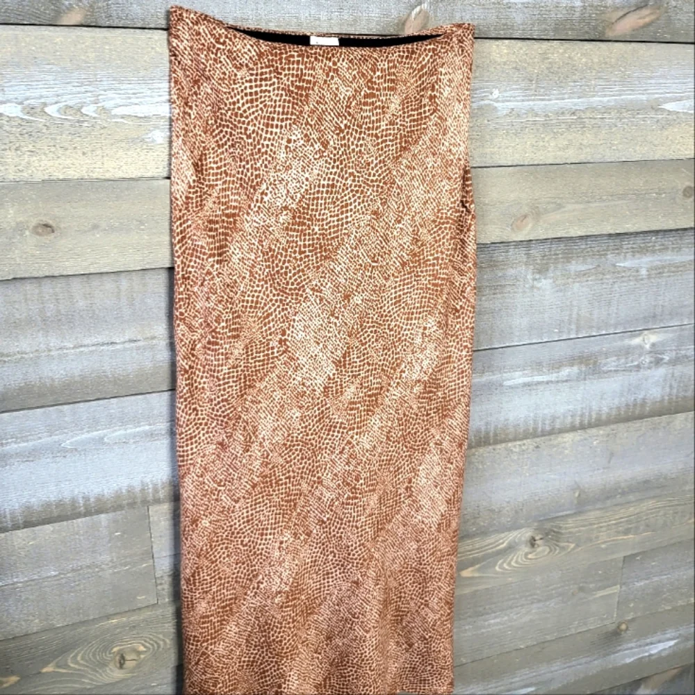 a new day Animal Print Elastic Waist Flowy Midi Skirt